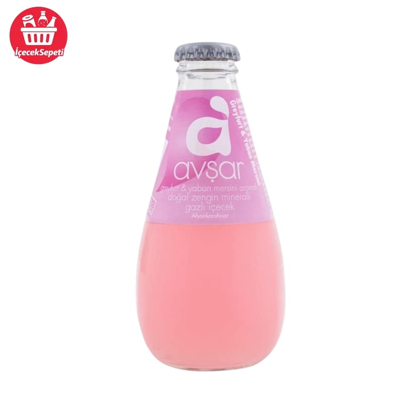 AVŞAR MEYVELİ MADEN SUYU GREYFURT YABAN MERSİNİ 200 ML * 24 ADET