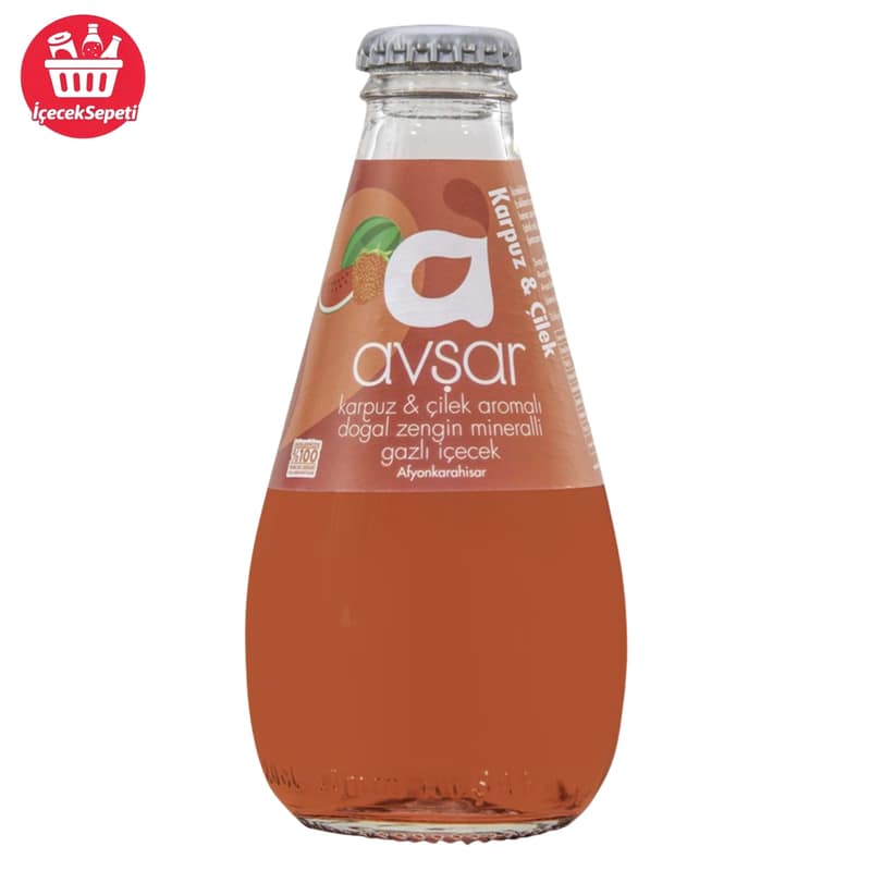 AVŞAR MEYVELİ MADEN SUYU KARPUZ ÇİLEK 200 ML * 24 ADET