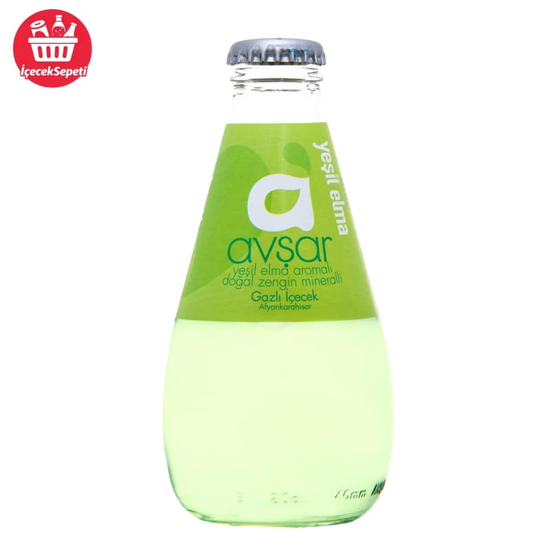 AVŞAR MEYVELİ MADEN SUYU YEŞİL ELMA 200 ML * 24 ADET
