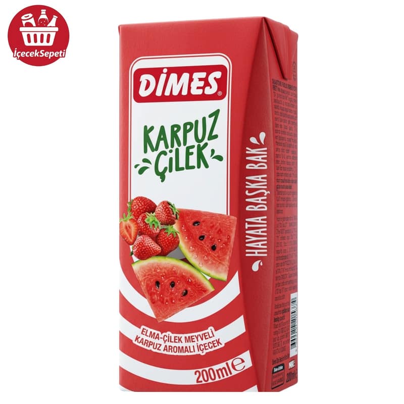 DİMES MEYVE SUYU KARPUZ ÇİLEK 200 ML * 27 ADET