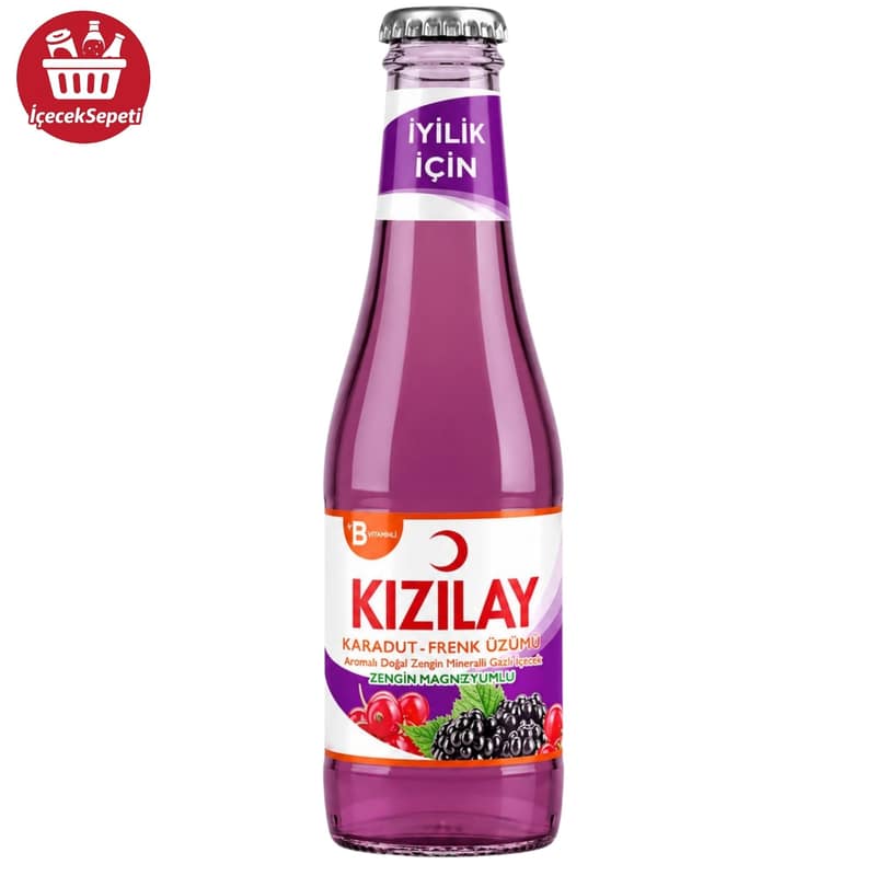KIZILAY MADEN SUYU KARADUT FRENK ÜZÜMÜ 200 ML * 24 ADET